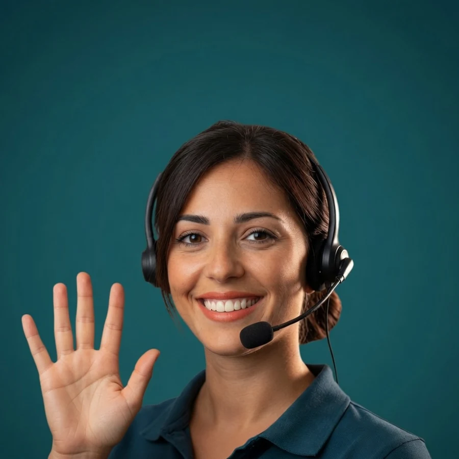 L'assistente virtuale saluta